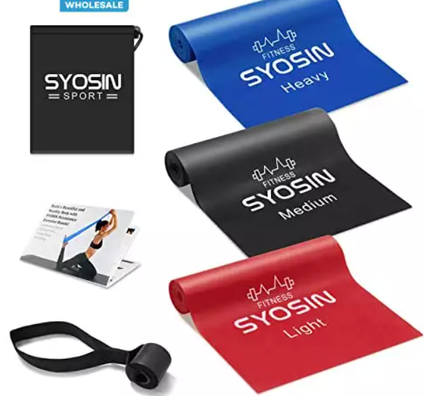 SYOSIN Bandes Élastique de fitness Musculation  [Lot de 3 : S, M, L] Bandes de résistance pour les hanches et les fesses