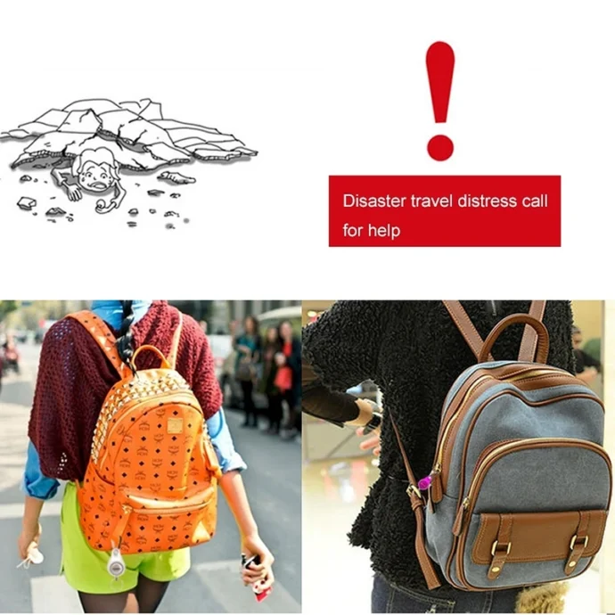 Alarme mini porte-clés | Alarme personnelle | Anneau de traction déclenché | Alarme d'urgence survie SOS - Image 3